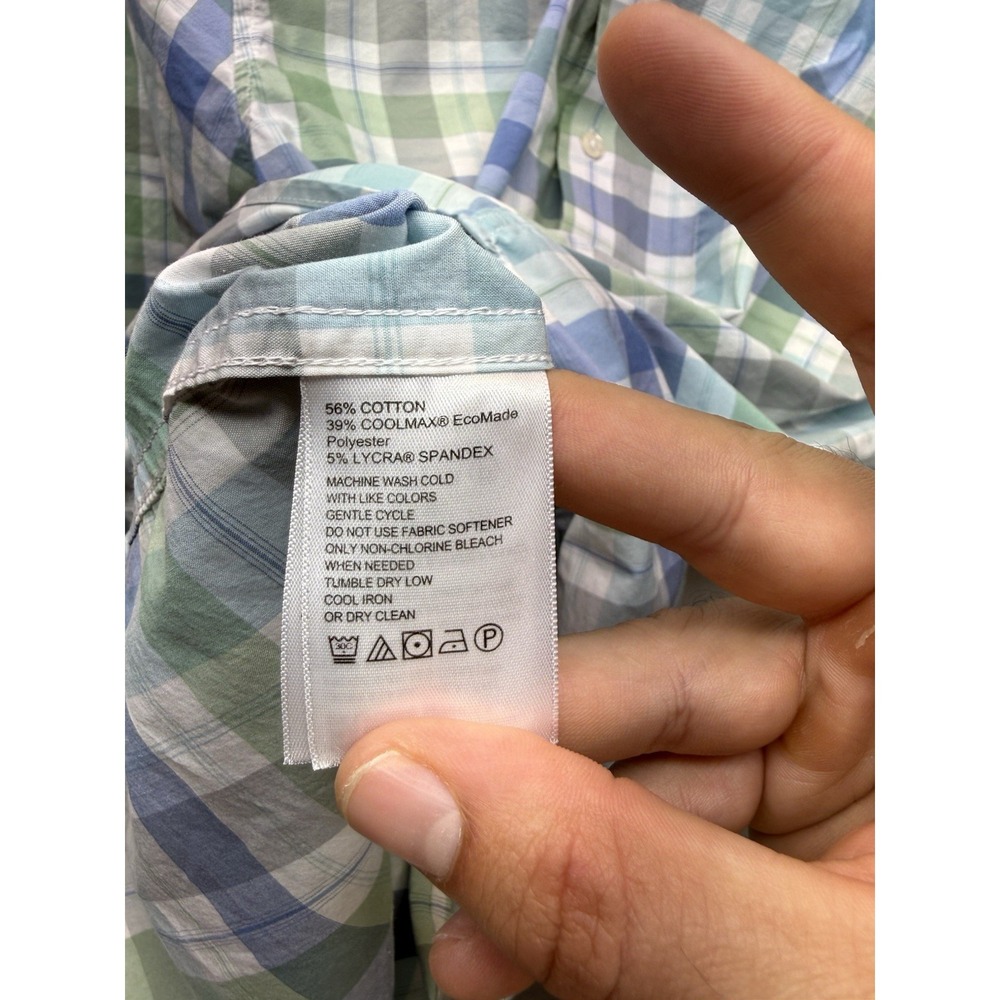 Tommy Bahama Sarasota Stretch Shirt Men M Multicolor Plaid Long Sleeve Button Up - Picture 8 of 9